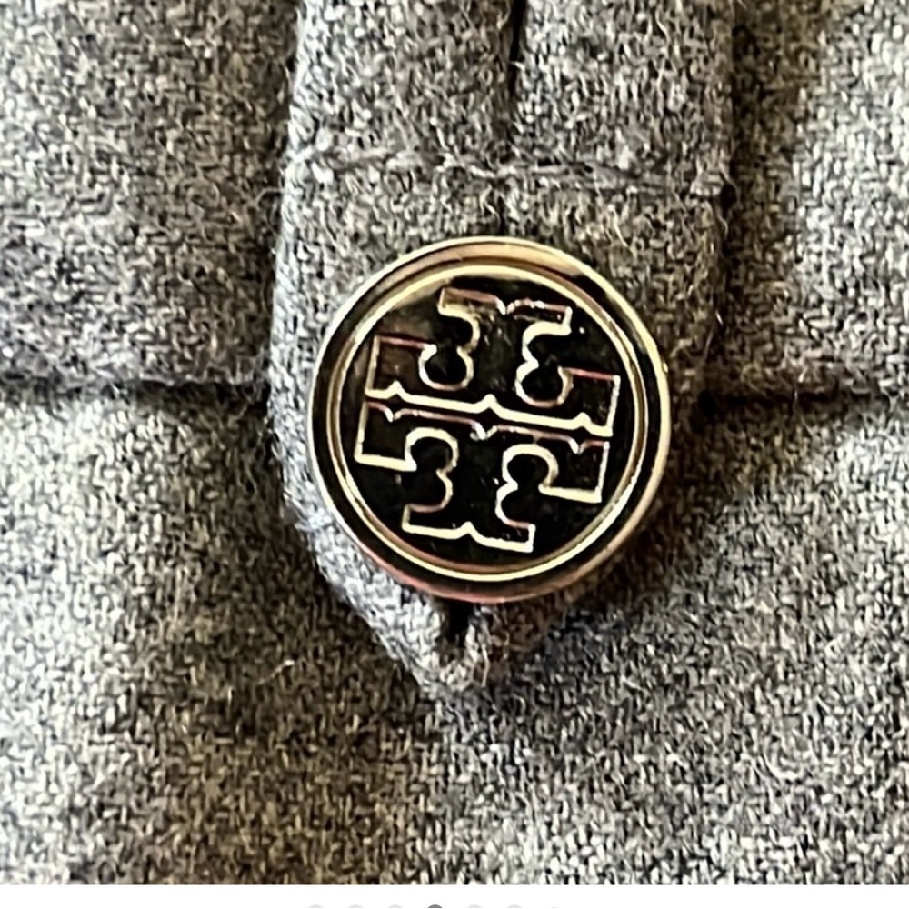 Tory Burch gray wool wide leg trousers size 12 - but fits like an 8/10 - Picture 4 of 9